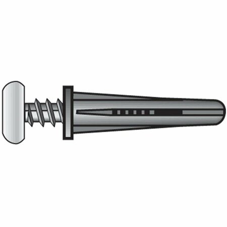 ACEDS 6-8 Plastic Anchor with Screw Zinc, 60PK 5335054